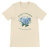 T-Shirt „Bouquet of hydrangeas“ with Japanese translation, regular fit premium crewneck shirt, graphic flowery herb print, faux