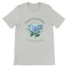 T-Shirt „Bouquet of hydrangeas“ with Japanese translation, regular fit premium crewneck shirt, graphic flowery herb print, faux