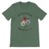 T-Shirt„ Wild flowers bouquet“ with Japanese translation, regular fit premium crewneck shirt, graphic flowery herb print, faux p