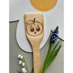 Wooden Spatula with Engraved Image, Custom Quote - Name Bamboo Spatula For Family & Friends, Housewarming Gift, Gift For Cooking