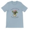 T-Shirt„Bouquet of primroses“ with Japanese translation, regular fit premium crewneck shirt, graphic flowery herb print,glass ja