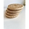 Tribal Pattern Wooden Cotton Rope Coasters, Set of 4 pcs, Beige Neutral Bohemian Table Decor for Drinks