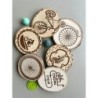 Bike Theme Wooden Coasters with Bark, Set of 6 pcs, 5th wedding anniversary gift, Mountain Bike Art for Enthusiasts, 6th anniver