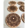 Crochet Pattern Cork Coasters, Set of 6 pcs, 7th wedding anniversary gift, natural sustainable material, New Home Gift