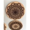 Crochet Pattern Cork Coasters, Set of 6 pcs, 7th wedding anniversary gift, natural sustainable material, New Home Gift