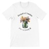 T-Shirt„Bouquet of freesias“ with Japanese translation, regular fit premium crewneck shirt, graphic flowery herb print, real fak