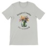 T-Shirt„Bouquet of freesias“ with Japanese translation, regular fit premium crewneck shirt, graphic flowery herb print, real fak