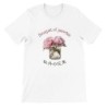 T-Shirt „Bouquet of peonies“ with Japanese translation, regular fit premium crewneck shirt, graphic flowery herb print, real fak