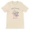 T-Shirt „Wild Flowers“ with Japanese translation, regular fit premium crewneck shirt, graphic flowery herb print, real fake plan