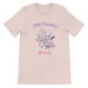 T-Shirt „Wild Flowers“ with Japanese translation, regular fit premium crewneck shirt, graphic flowery herb print, real fake plan