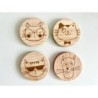 Smart Cats Wooden Felt Coasters, Set of 4 pcs, Kitten Lover Gift, Cool Cat stuff, Karma is a cat,