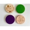 Smart Cats Wooden Felt Coasters, Set of 4 pcs, Kitten Lover Gift, Cool Cat stuff, Karma is a cat,