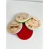 Smart Cats Wooden Felt Coasters, Set of 4 pcs, Kitten Lover Gift, Cool Cat stuff, Karma is a cat,