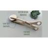 Personalized BBQ Scissor Tongs - Custom Name & Design | Wooden Grill Clips for Meat, Veggies and Fish