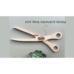 Personalized BBQ Scissor Tongs - Custom Name & Design | Wooden Grill Clips for Meat, Veggies and Fish