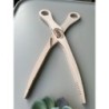 Personalized BBQ Scissor Tongs - Custom Name & Design | Wooden Grill Clips for Meat, Veggies and Fish