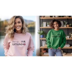 Next stop „Okinawa“ Sweatshirt, „Your Destination“ minimalist crewneck shirt, graphic sweater for travel bloggers, Japanese kata