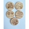 Oktoberfest Beer Wooden Coasters, Set of 5 pcs, 5th wedding anniversary gift, Festival gift basket, Stag Bachelor Party