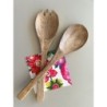 Custom Engraved Mango Wood Serving Utensils, Eco-Friendly Salad Servers, Natural Home Decor, Personalized Gift with Your Unique