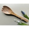 Custom Engraved Mango Wood Serving Utensils, Eco-Friendly Salad Servers, Natural Home Decor, Personalized Gift with Your Unique