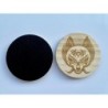 Kitsune Fox Face Wooden Felt Coasters, Set of 2 pcs, 5th wedding anniversary gift, 7th anniversary present