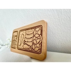 Engraved Bento Box Breakfast & Cutting Board – Japanese-Inspired Gift, Perfect for Kids, Food Lovers, Bento Enthusiasts, Unique