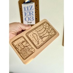 Engraved Bento Box Breakfast & Cutting Board – Japanese-Inspired Gift, Perfect for Kids, Food Lovers, Bento Enthusiasts, Unique