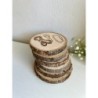 Climbing Theme Wooden Coasters with Bark, Set of 6 pcs, 5th wedding anniversary gift, Mountain Rock Sport, Outdoor Adventure