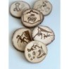 Climbing Theme Wooden Coasters with Bark, Set of 6 pcs, 5th wedding anniversary gift, Mountain Rock Sport, Outdoor Adventure