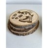 Climbing Theme Wooden Coasters with Bark, Set of 6 pcs, 5th wedding anniversary gift, Mountain Rock Sport, Outdoor Adventure