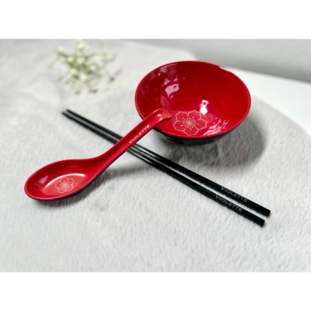 Custom Japanese Style Miso Soup Bowl Set – Personalized Engraved Spoon & Chopsticks with Name, Unique Kitchenware Gift, Rice Bow