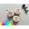 Personalized Wooden Yo-Yo with Custom Name & Spiral Design- Eco-Friendly Toy for Indoor and Outdoor Play - Front and Back Side E