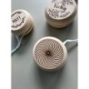 Personalized Wooden Yo-Yo with Custom Name & Spiral Design- Eco-Friendly Toy for Indoor and Outdoor Play - Front and Back Side E