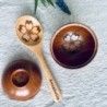 Personalized Wooden Miso Soup or Rice Bowl and Spoon Set with Cherry Blossom Engraving – Custom Japanese-Inspired Kitchenware Gi