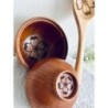 Personalized Wooden Miso Soup or Rice Bowl and Spoon Set with Cherry Blossom Engraving – Custom Japanese-Inspired Kitchenware Gi