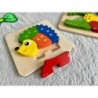 Wooden Puzzle Hedgehog or Crocodile, Eco-Friendly Toy with Colors or Body Parts Sorting, Indoor Entertainment, Developmental Toy