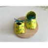 Origami shoes - cute baby souvenir shoes "Starry Yellow", new baby gift box, pregnancy gift box, new mom gift basket, baby keeps