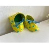 Origami shoes - cute baby souvenir shoes "Starry Yellow", new baby gift box, pregnancy gift box, new mom gift basket, baby keeps