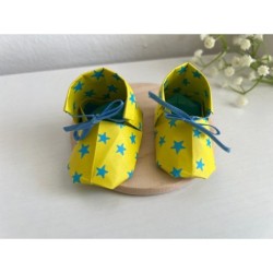 Origami shoes - cute baby souvenir shoes "Starry Yellow", new baby gift box, pregnancy gift box, new mom gift basket, baby keeps