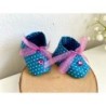 Origami shoes „Dotty Blue“- cute baby souvenir shoes, new baby gift box, pregnancy gift box, new mom gift basket, baby keepsake