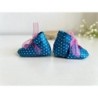 Origami shoes „Dotty Blue“- cute baby souvenir shoes, new baby gift box, pregnancy gift box, new mom gift basket, baby keepsake