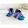 Origami shoes „Dotty Blue“- cute baby souvenir shoes, new baby gift box, pregnancy gift box, new mom gift basket, baby keepsake