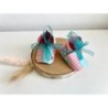 Origami shoes "Pink - Blue Fusion" - baby souvenir booties, new baby gift box, pregnancy gift box, new mom gift basket, baby kee