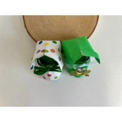 Origami shoes - cute baby souvenir booties "Froggy", new baby gift box, pregnancy gift box, new mom gift basket, baby keepsake b