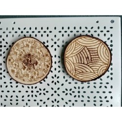 Doodle Art Wooden Coasters, Set of 6 pcs, 5th wedding anniversary gift, 6th anniversary present