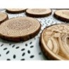 Doodle Art Wooden Coasters, Set of 6 pcs, 5th wedding anniversary gift, 6th anniversary present