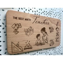 Mathematics Teacher Personalized Breakfast Board, Math Tutor Retirement present, Math teacher gift, healthy snack, meal prep cut