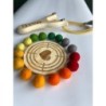 Custom Name Engraved Wooden Slingshot & Target - Eco-Friendly Toy with 16 Felt Balls, Indoor and Outdoor Entertainment, Wool Bal