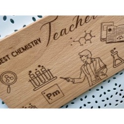 Chemistry Teacher Personalized Breakfast Board,  Retirement present, healthy snack, lab tech, chemistry gift