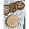 Japan Manhole Covers Animals Insects Wooden Coasters, Set of 5 pcs, New Home Apartment Gift, typical Japanese